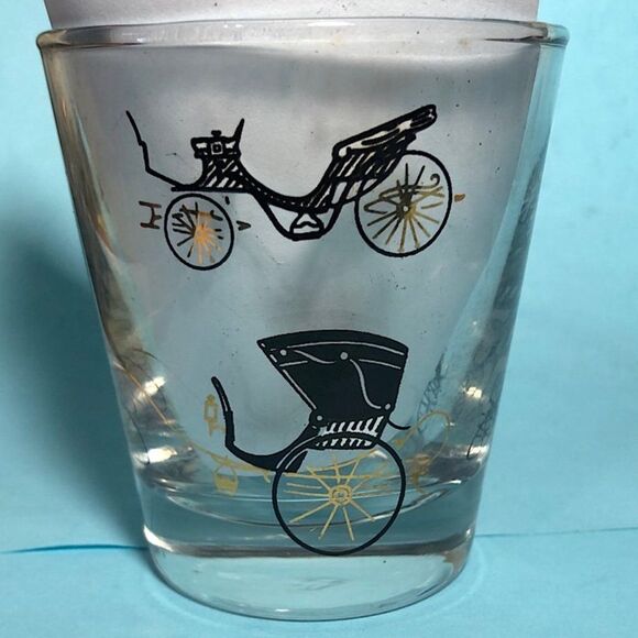 Vintage Libbey Curio Carriage Buggy , Old Fashion (Rocks) Glasses ,Set of 4 - Picture 4 of 7